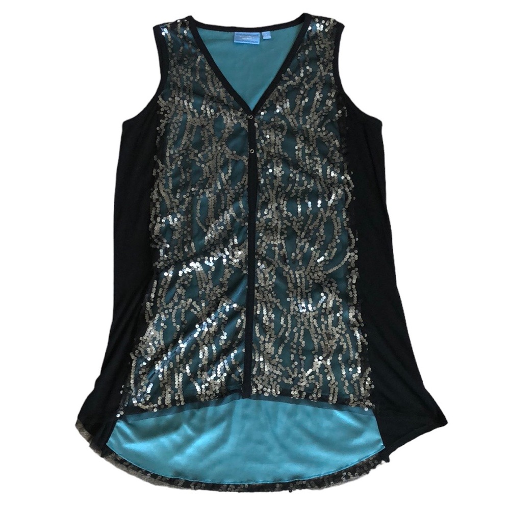 Vera Wang | Sequin Tunic/Tank Mini Dress